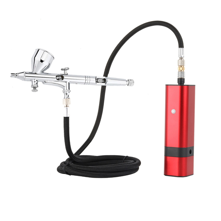 Tragbares Airbrush-Kit mit Trigger-Airbrush-Pistole mit Griff